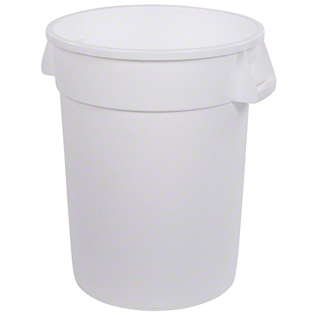  Carlisle Bronco Round Waste Containers & Lids 32 Gal. White (CAR34103202) 