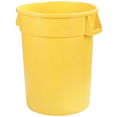  Carlisle Bronco Round Waste Containers & Lids 32 Gal. Yellow 4/cs (CAR34103204) 