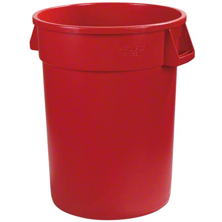  Carlisle Bronco Round Waste Containers & Lids 32 Gal. Red 4/cs (CAR34103205) 
