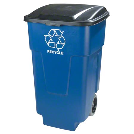  Carlisle Recycle Rolling Waste Container 50 Gal. Blue 2/cs (CAR345050REC14) 