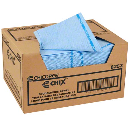  Chicopee Chix Foodservice Towels 13 x 21 Blue/Blue 150/cs (CHI8253) 