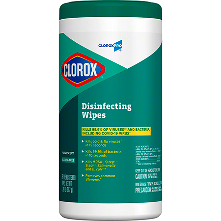  Clorox Commercial Solutions Disinfecting Wipes 75 ct  6/cs (CLO15949) 