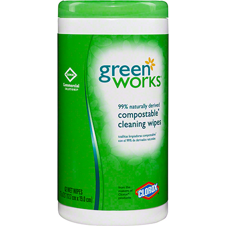  Clorox Green Works Natural Compostable Wipe 62 ct.  6/cs (CLO30380) 