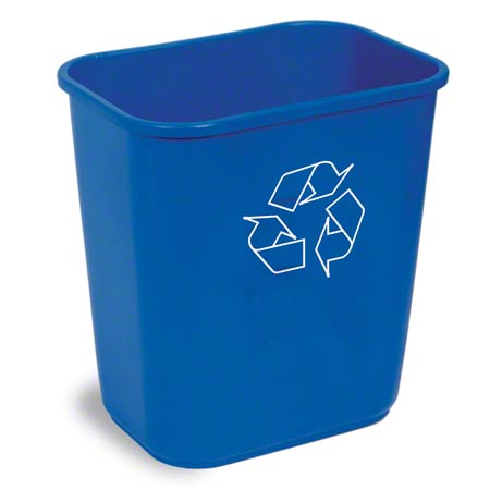  Continental Recycling Commercial Wastebaskets 13 5/8 Qt. Blue (CON13581) 