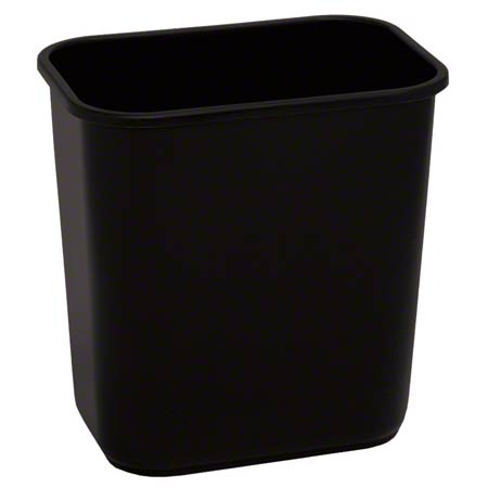  Continental Rectangular Plastic Wastebaskets 13 5/8 Qt. Black (CON1358BLK) 