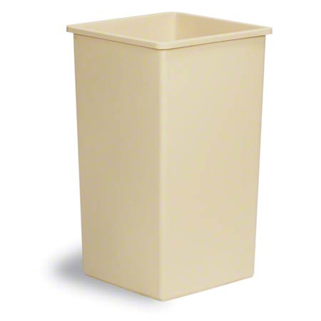 Continental Swingline Square Waste Receptacles & Lids 25 Gal. Base Beige (CON25BE) 