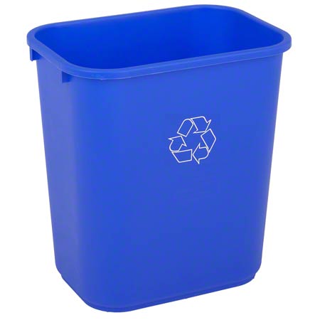  Continental Recycle Rectangular Wastebasket 28 1/8 qt. (CON28181) 