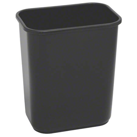  Continental Rectangular Plastic Wastebaskets 28 1/8 Qt. Black (CON2818BK) 