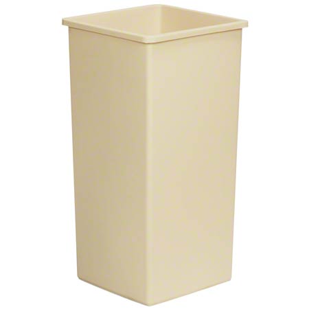  Continental Swingline Square Waste Receptacles & Lids 32 Gal. Base Beige (CON32BE) 