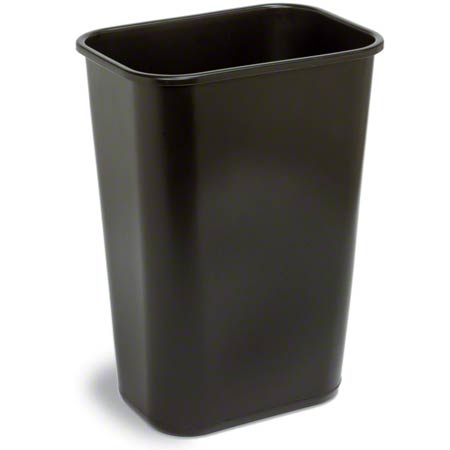  Continental Rectangular Plastic Wastebaskets 41 1/4 Qt. Brown (CON4114BN) 