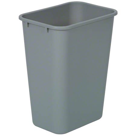  Continental Rectangular Plastic Wastebaskets 41 1/4 Qt. Grey 12/cs (CON4114GY) 