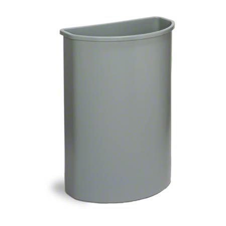  Continental Half Round Wall Hugger Container 21 Gal. Grey 2/cs (CON8321GY) 
