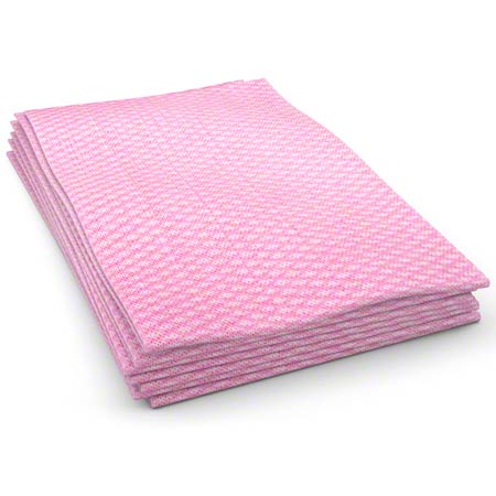 Cascades PRO Tuff-Job 1/4 Fold Foodservice Towel 12 x 21 Pink/White 200/cs (CTW903) 