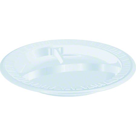  Dart Quiet Classic Foam Plastic Dinnerware 10 1/4 Cmpt. White 4/125/cs (DCC10CPWQ) 