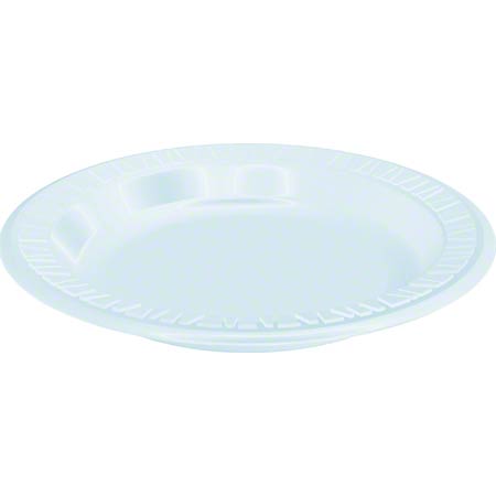  Dart Quiet Classic Foam Plastic Dinnerware 10 1/4 Plate White 4/125/cs (DCC10PWQ) 