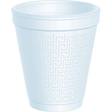  Dart Foam Drink Cups 8 oz. Greek Key Design  40/25/cs (DCC8KY8) 