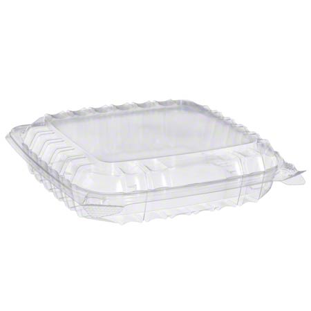  Dart ClearSeal Clear Hinged Lid Containers Medium 1 Cmpt, Shallow OPS  2/125/cs (DCCC89PST1) 