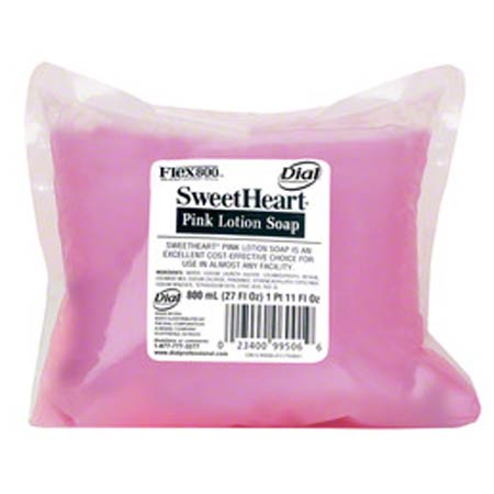  Dial Sweetheart Pink Lotion Soap 800 mL Pouch  12/cs (DIA99506) 