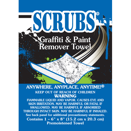  ITW Dymon Scrubs Graffiti & Spray Paint Remover Towel Single Pack  100/cs (DYM90101) 