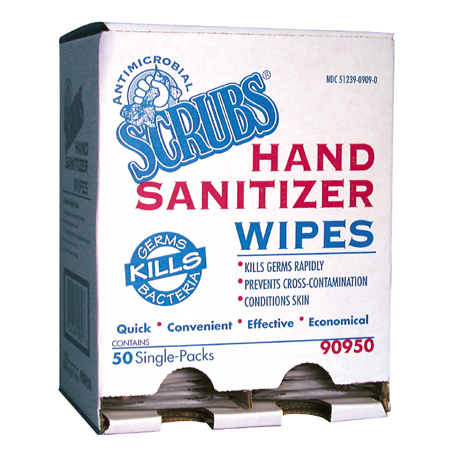  ITW Dymon Antimicrobial Scrubs Hand Wipe   6/50/cs (DYM90956) 