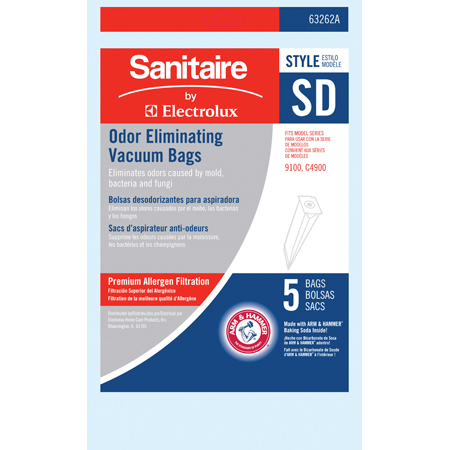  Sanitaire SD Bag w/Arm & Hammer Inside   10/5/cs (EUR63262A-10) 
