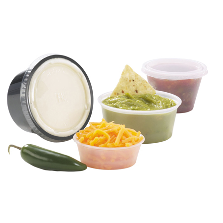  Fabri-Kal Portion Cups Lid for 1/2 oz. to 1 oz. Clear 20/125/cs (FABXL100) 