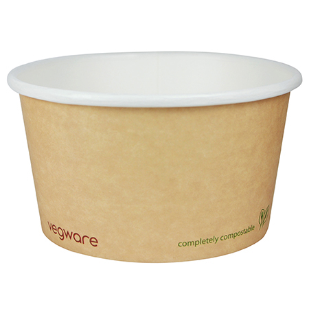  Berkley Square Vegware Kraft Soup/Ice Cream Cup 12 oz.  20/25/cs (GEN1369027) 