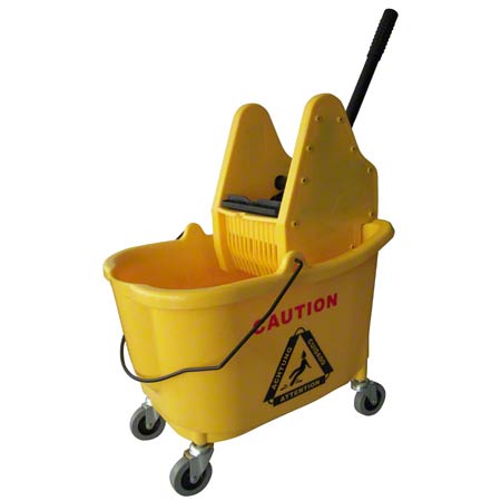  Microfiber & More Yellow Mop Bucket w/Down Press Wringer   ea (GENBUCKSTANDP) 
