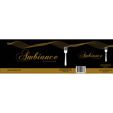  Ambiance PP Heavy Wt. Cutlery Fork White 1000/cs (GENFORKHVYPP) 