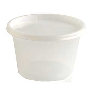  Poly Soup Container Combos 16 oz. Clear 240/cs (GENPOLYSOUP16OZCOMBO) 