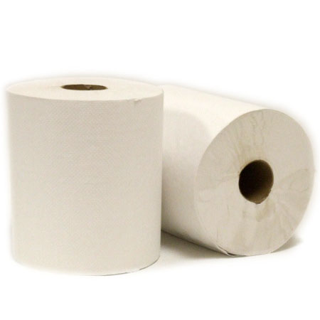  New Generation White Hardwound Roll Towels 8 X #350 White 12/cs (GENWRT350) 