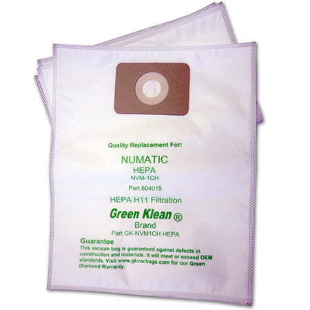  SOP Green Klean NACECARE Hepa H11 Filter Bag   10/10/cs (GKNVM1CH) 