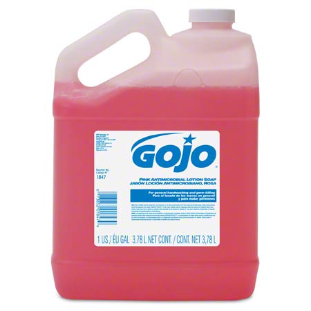  GOJO Thick Pink Antiseptic Lotion Soap Pour Gal.  4/cs (GOJ1847) 