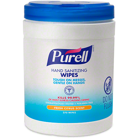  GOJO Purell Sanitizing Wipes 270 ct.  6/cs (GOJ9113) 