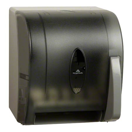  Georgia-Pacific Vista Hygienic Push Paddle Roll Towel Dispenser  Translucent Smoke ea (GPC54338) 