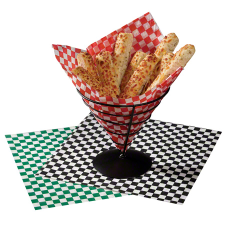  Hoffmaster Basket Liner/Sandwich Wraps  Red/White 2/1000/cs (HOF110854) 