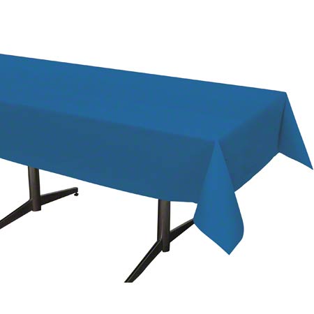 Hoffmaster Plastic Tablecover 54 x 108 Blue 12/cs (HOF112004) 