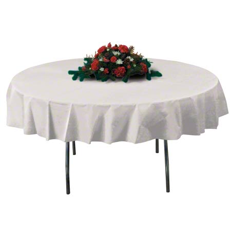  Hoffmaster Octy-Round Tablecover 82 Ivory 12/cs (HOF112010) 