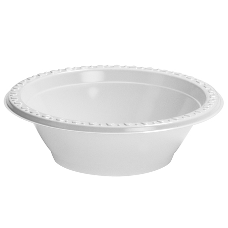  Heavyweight Plastic Bowls 5 oz. White 1000/cs (HU81205) 