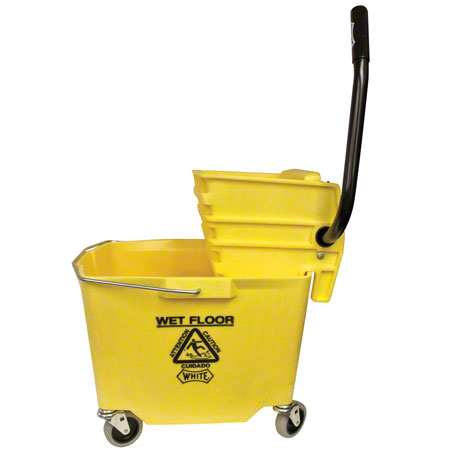  Impact Plastic Sidepress Squeeze Wringer Bucket Combo 26/35 Qt. Yellow ea (IMP6Y-2635-3Y) 