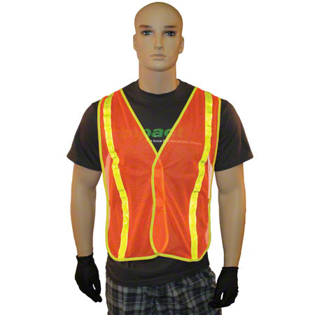  Impact Orange Safety Vest w/Reflective Stripes   ea (IMP7307R) 