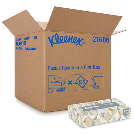  Kimberly-Clark Kleenex Facial Tissue 125 ct.  48/cs (KCC21606) 