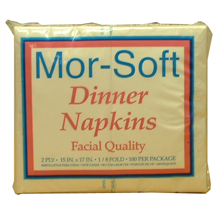 Morcon Mor-Soft 2 Ply Dinner Napkin 15 x 17  30/100/cs (MOR30100) 