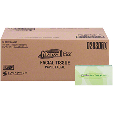  Marcal Pro Facial Tissue 100 ct.  30/cs (MRC02930) 