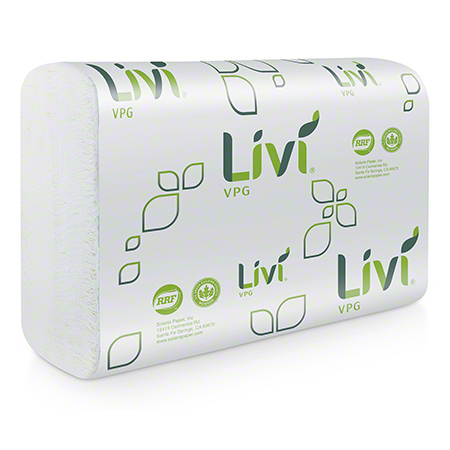  Livi VPG Multifold Towel 9.06 x 9.45 White 16/250/cs (OAS43513) 