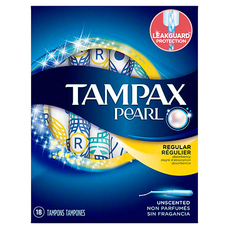  P&G Tampax Pearl Regular Tampon 18 ct.  12/cs (PGC00454) 