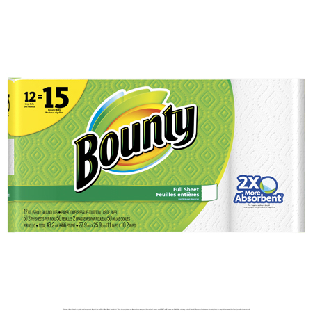  P&G Bounty Large White Select-a-Size Paper Towel 50 ct.  12/cs (PGC95032) 