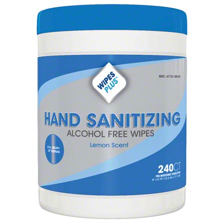  WipesPlus Antibacterial Hand Wipes 240 ct.  12/cs (PP33803) 
