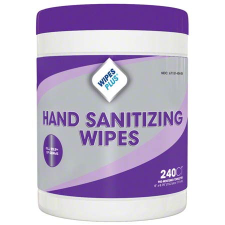  WipesPlus Hard Surface Sanitizing Wipe 240 ct.  12/cs (PP33804) 
