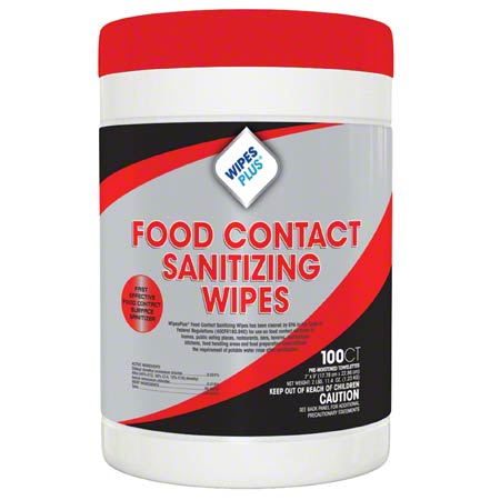  WipesPlus Food Contact Sanitizer Wipe 100 ct.  12/cs (PP33808) 